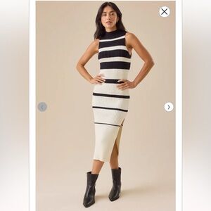 BNWT Altar’d State Eleanor Stripe Midi Dress